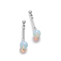 Evora Sterling Silver and Moonstone Earrings