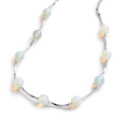 Evora Sterling Silver and Moonstone Necklace