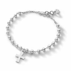 Faith Mamá Sterling Silver Cross Bracelet