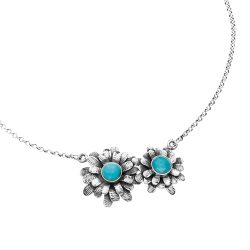 Fiorenza Sterling Silver and Amazonite Necklace