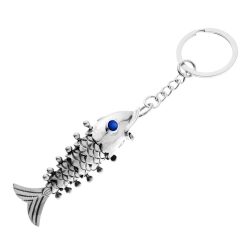 Fish Sterling Silver Keychain