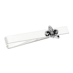 Fleur-de-Lis Sterling Silver Tie Clip