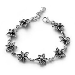 Flores Sterling Silver Filigree Bracelet