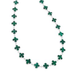 Fortuna Sterling Silver and Malachite Necklace