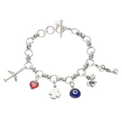 Fortuna Sterling Silver Charm Bracelet