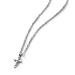 Francesco Men's Sterling Silver Cross Necklace