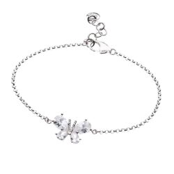 Freedom Mamá Sterling Silver and Crystal Bracelet