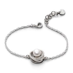 Gemma Sterling Silver, Pearl and Crystal Bracelet