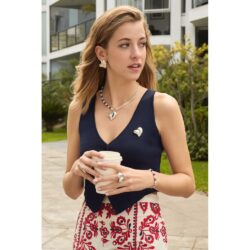 Giada Sterling Silver, Pearl and Sodalite Bracelet