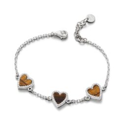Giordana Sterling Silver and Tiger's Eye Bracelet