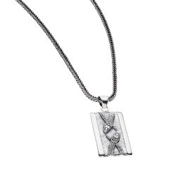 Giorgio Men's Oxidized Sterling Silver Snake Necklace