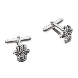 Hamsa Sterling Silver Cufflinks
