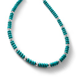 Hanaq Sterling Silver and Turquoise Necklace