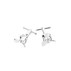 Helice Propeller Sterling Silver Cufflinks