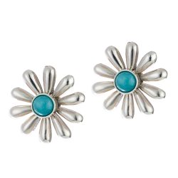 Honolulu Sterling Silver and Amazonite Earrings