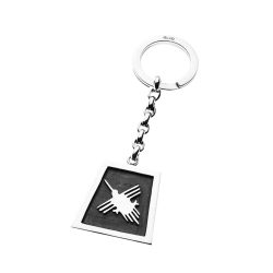 Hummingbird Sterling Silver Keychain