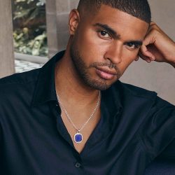 Kylian Men's Sterling Silver and Lapis Lazuli Necklace