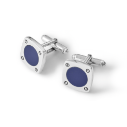 Kylian Sterling Silver and Enamel Cufflinks