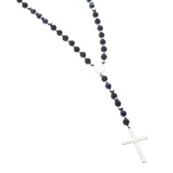 Lava Stone Sterling Silver Rosary