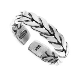Lealtad Men's Braided Sterling Silver Ring