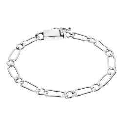 Libertad Men's Sterling Silver Link Bracelet