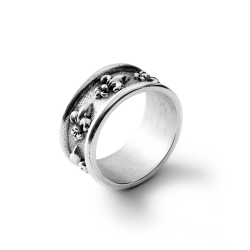 Lionel Men's Sterling Silver Fleur-de-Lis Ring