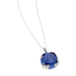Lirio Sterling Silver and Sodalite Necklace