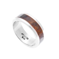 Loreto Men's Sterling Silver and Enamel Ring