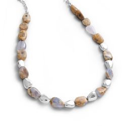 Mambo Sterling Silver and Chalcedony Necklace