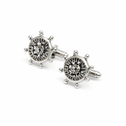 Marinheiro Ship's Wheel Sterling Silver Cufflinks