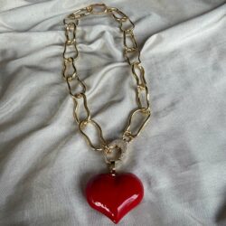 Maxi Heart Gold Chain Necklace
