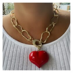 Maxi Heart Gold Chain Necklace