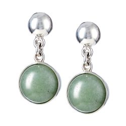 Mediterráneo Green Sterling Silver and Aventurine Earrings
