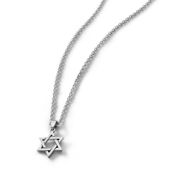 Men's Sterling Silver Star of David Necklace