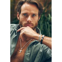 Montreal Men's Sterling Silver Cross Necklace