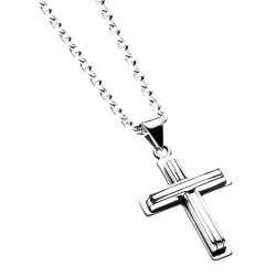 Montreal Men's Sterling Silver Cross Necklace