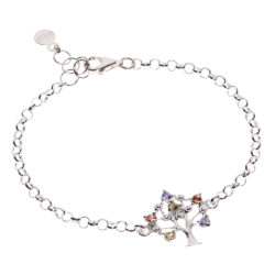 Natura Sterling Silver and Crystal Bracelet