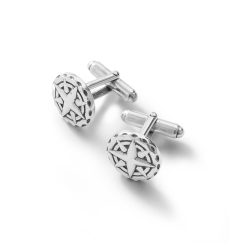 Nautical Compass Rose Sterling Silver Cufflinks