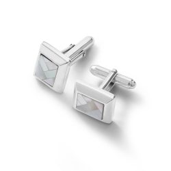 Nautilus Sterling Silver and Mother-of-Pearl Cufflinks