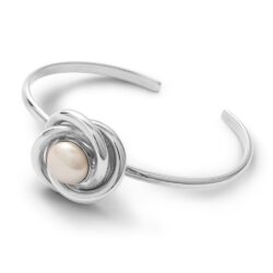 Nazaré Sterling Silver and Pearl Charm Bracelet – Large
