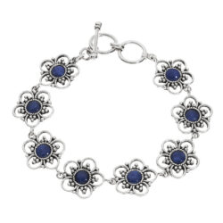 New York Sterling Silver and Sodalite Bracelet