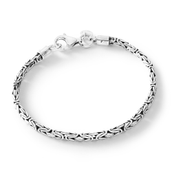 Neymar Men's Textured Sterling Silver Bracelet
