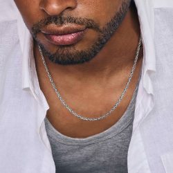 Neymar Men’s Textured Sterling Silver Necklace Andes Luxe