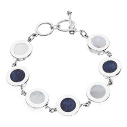 Niza Sterling Silver, Sodalite and Mother-of-Pearl Bracelet