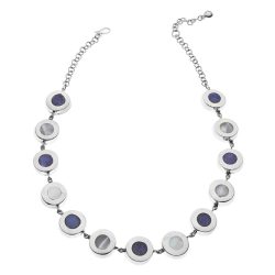 Niza Sterling Silver, Sodalite and Mother-of-Pearl Necklace