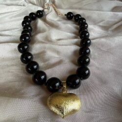 Nocturne Gold Heart Necklace