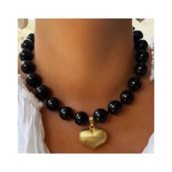 Nocturne Gold Heart Necklace