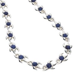 Océano Sterling Silver and Sodalite Necklace