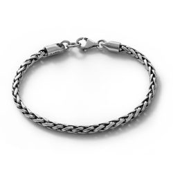 Olimpica Men's Braided Sterling Silver Bracelet