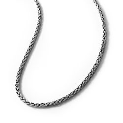 Olimpico Men's Braided Sterling Silver Necklace
